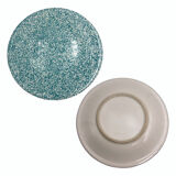 Lot of speckled turquoise plates