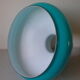Old lampshade in opaline glass turquoise blue duck38 cm