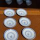 Small Chinese blue and white tea set for 6 cups and saucers.