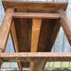 Antique oak farmhouse table with cat bar and 2 end drawers
