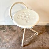 TUBECON tripod folding stool in white metal