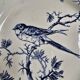 Two flat plates Gien blue tone