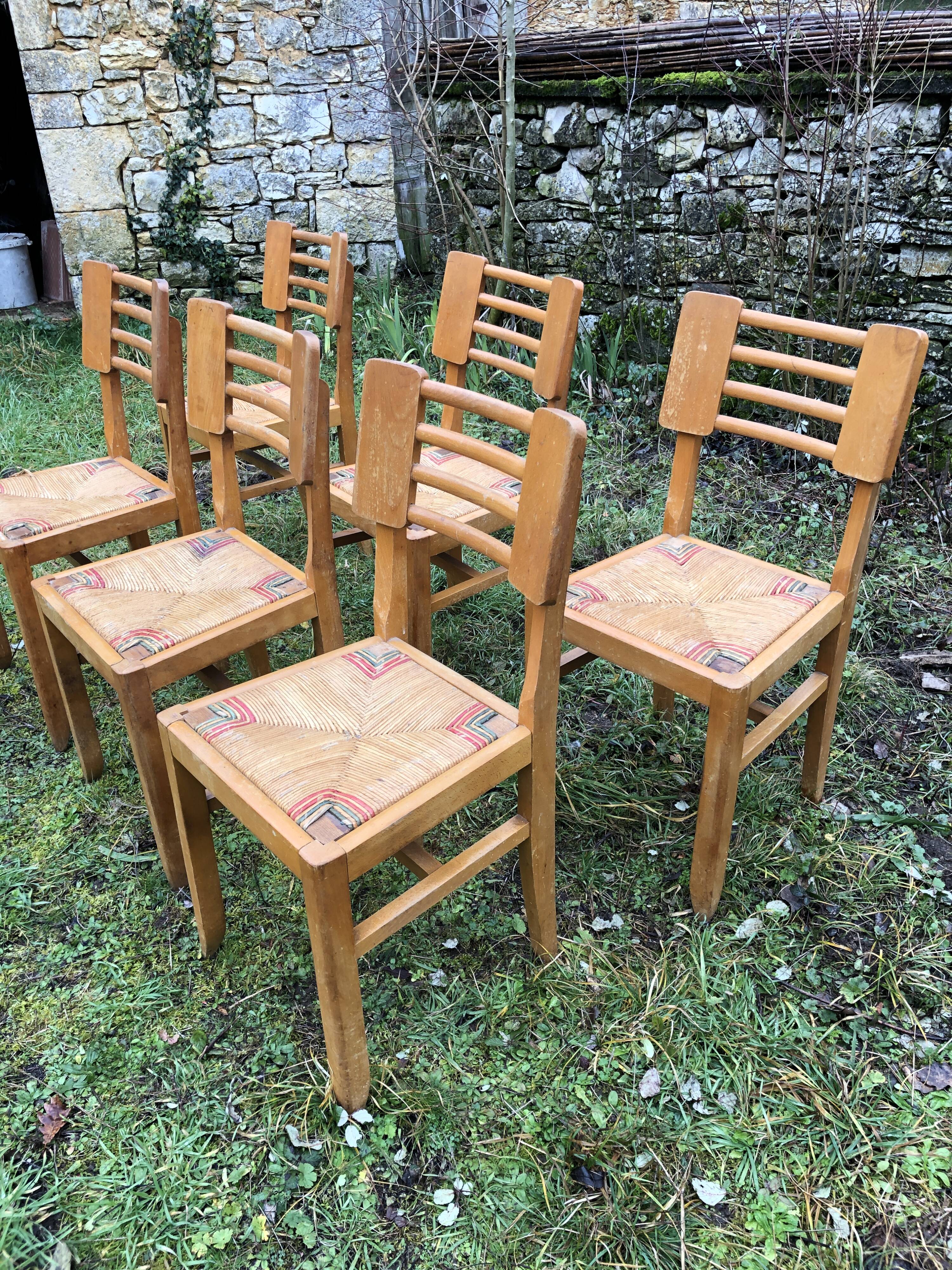 Six chaises Pierre Cruège