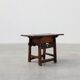 17th Century Spanish Oak Side Table with Drawer in Wabi Sabi Style