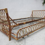 Bed with drawer rattan bed