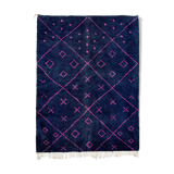 Modern Moroccan carpet dark blue contemporary art 150x240cm