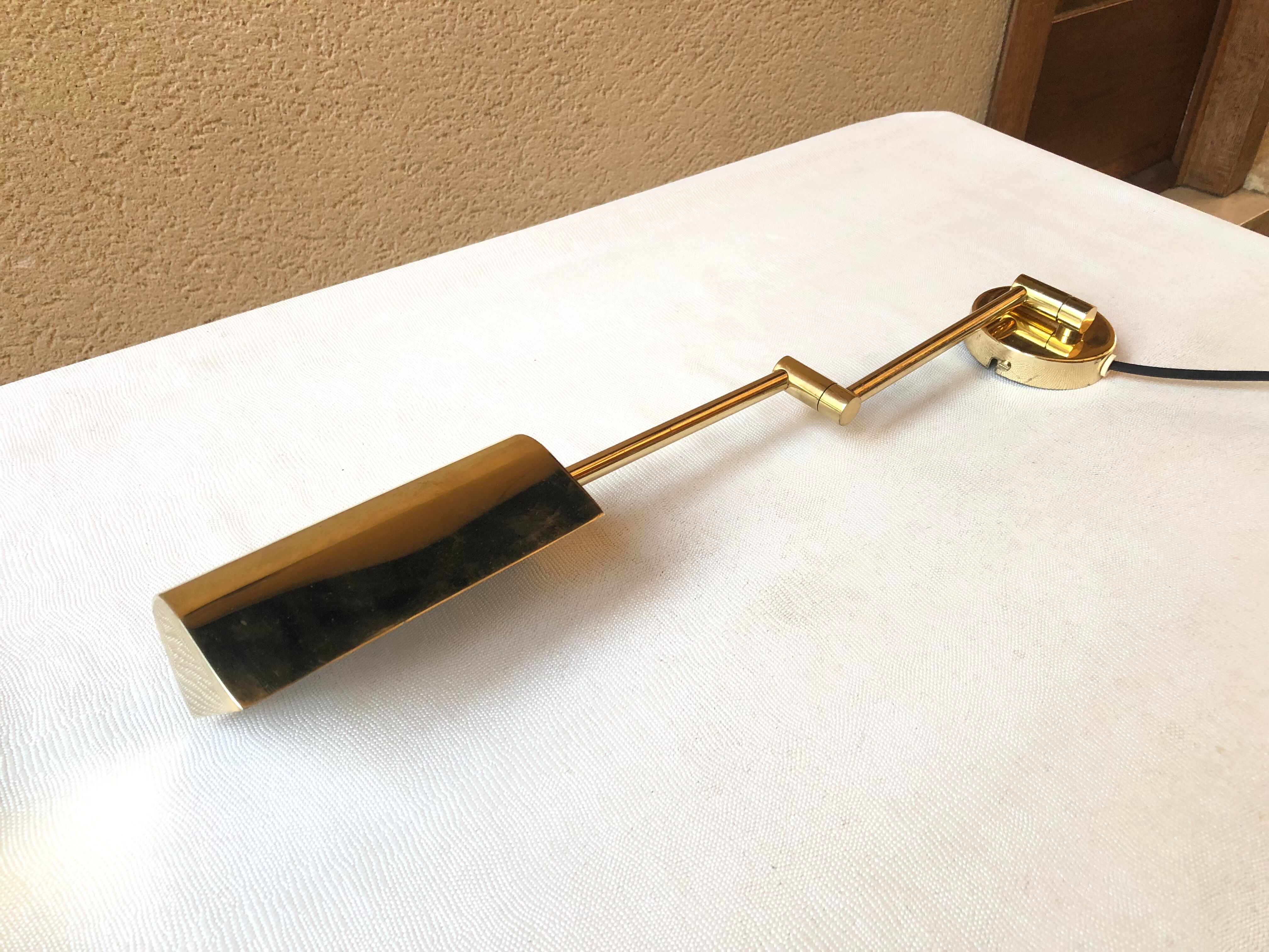 Lampe applique à rotules laiton vintage 80 Sce France
