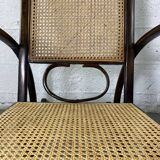 Rocking chair Chair in wood and Cannage from the 70s