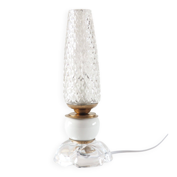 Lampe flute céramique et verre