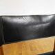 Set of 4 oak and leather chairs