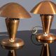 Table lamps, mid-century copper mushroom shape, Vladimír Havel Kovona 1960s