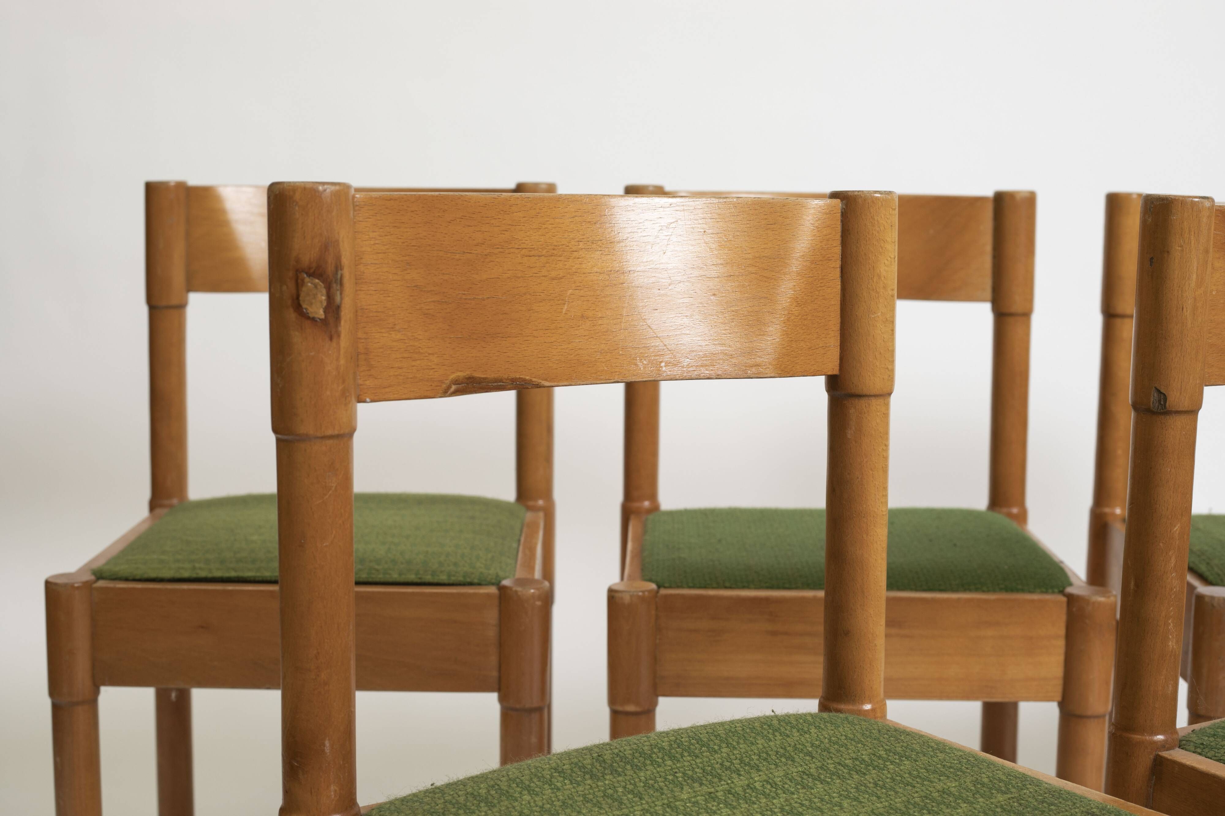 Set of 6 'Box' dining chairs in Magistretti style, Poland, 1970s