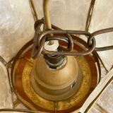 Lampshade in mother-of-pearl and brass