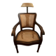 Ancien fauteuil de barbier / coiffeur en cannage