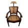 Ancien fauteuil de barbier / coiffeur en cannage