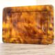 Plateau de service vintage en lucite façon écailles de tortue - Années 70