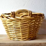Large wicker basket - Woven wooden awning