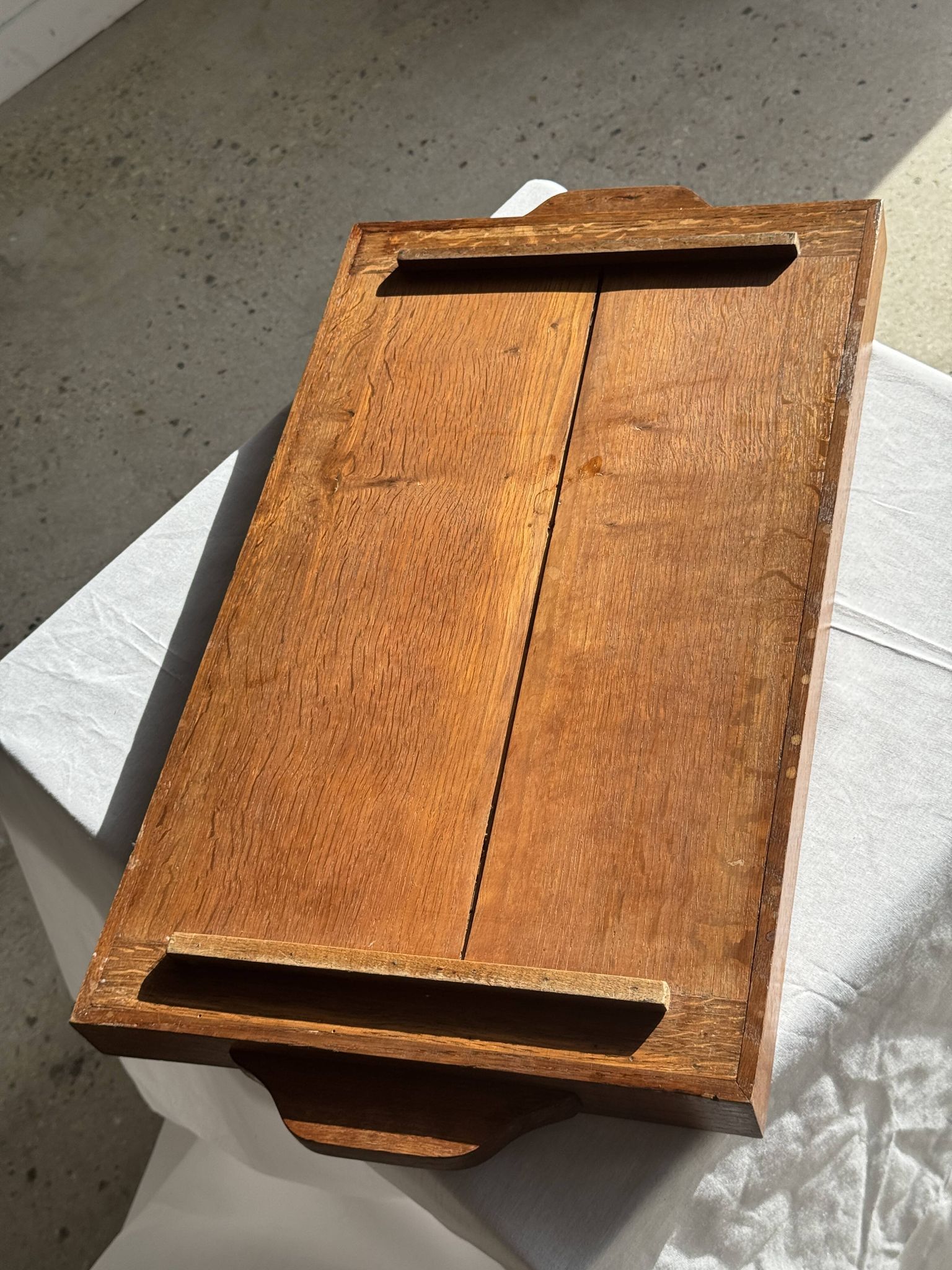 Wooden rolling trolley with removable top H66 75x35