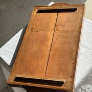 Wooden rolling trolley with removable top H66 75x35