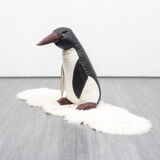 Leather decoration object, 70s, penguin
