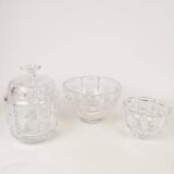 Set of 3 Art Deco crystal pieces Orrefors Simon Gate Sweden