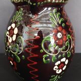 20th century Alsace glazed terracotta pitcher