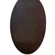 Robust vintage oval wall mirror in wood