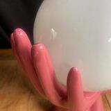 Pink ceramic hand lamp