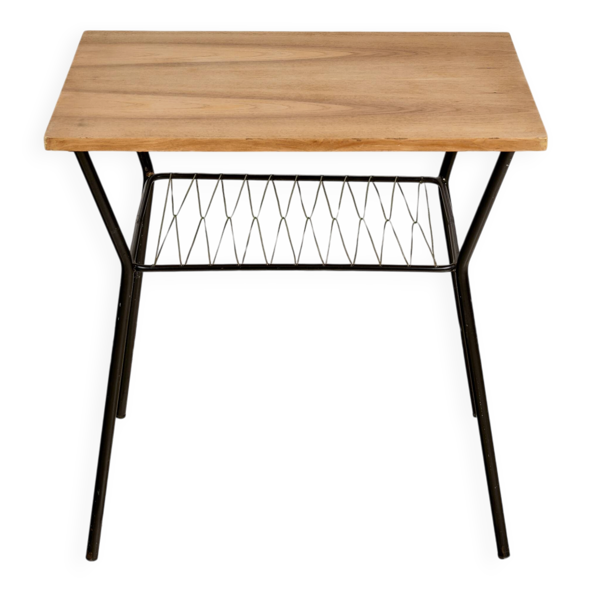 Vintage Oak Side Table, 1960s, Czechoslovakia