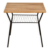 Table d'appoint en chêne vintage, années 1960, Tchécoslovaquie