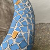 Large antique mosaic pot, 70cm high, from the 1960s