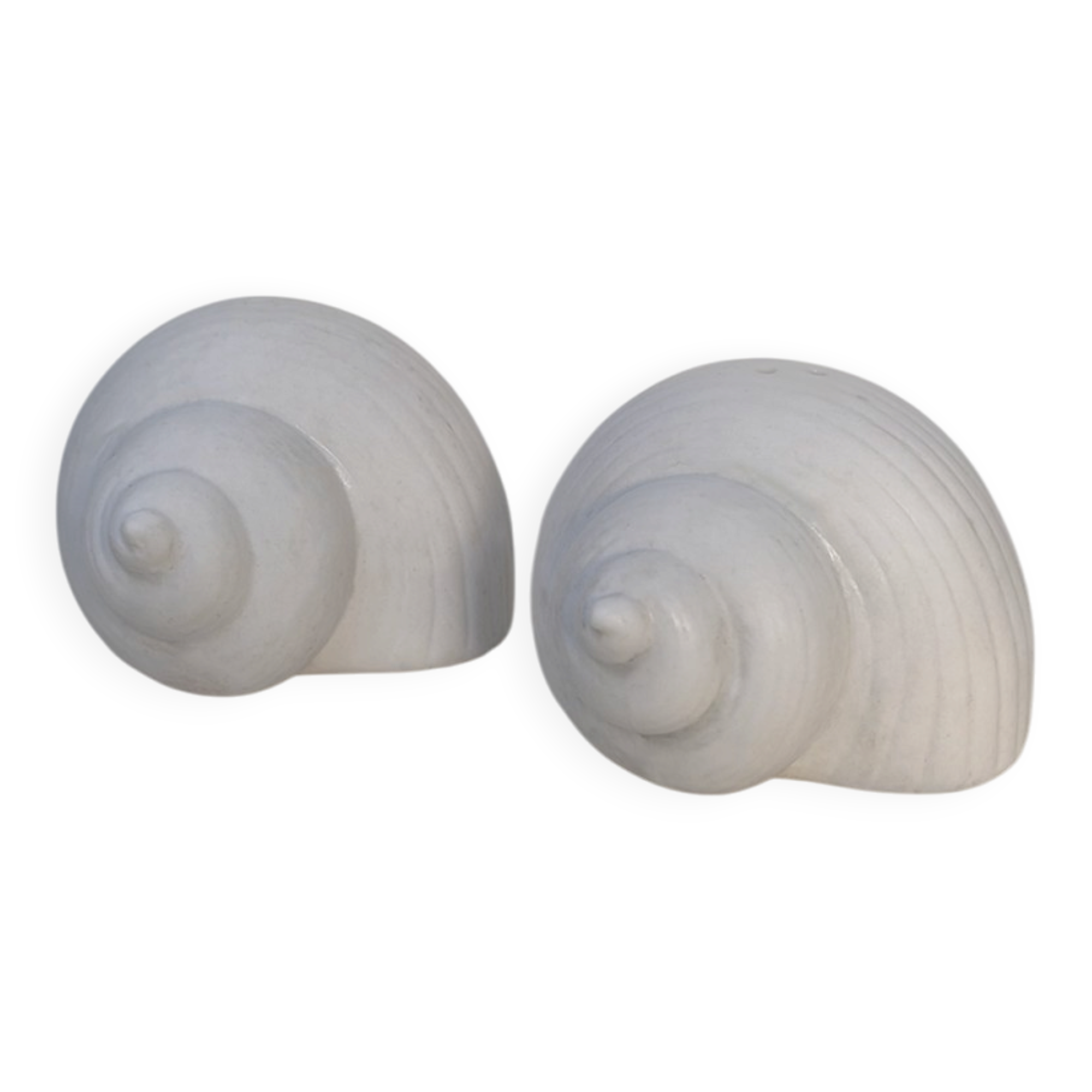 Set of Sculpted Ceramic Salt and Pepper Shakers