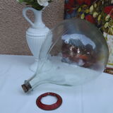 10 L Authentic demijohn A bottle of old French wine and glass - canister - Demi - John