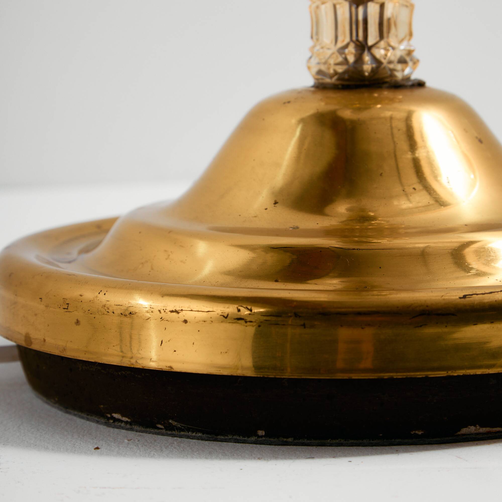MK10968 Brass and crystal floor lamp