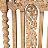Set of 4 natural wood chairs, Henri II style