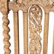 Set of 4 natural wood chairs, Henri II style