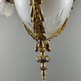 Louis XV style chandelier in bronze and glass, 19th century