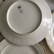 "Pallas" - 6 dessert plates in Limoges porcelain Balleroy & Cie