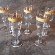 Set of 5 vintage digestive glasses