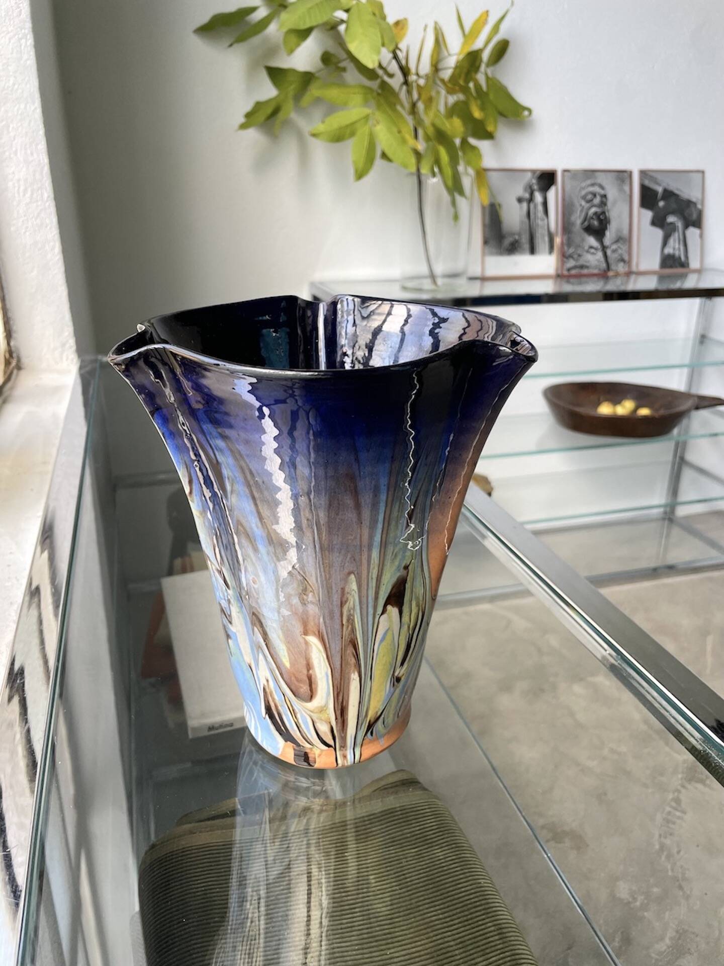 Glazed ceramic vase
