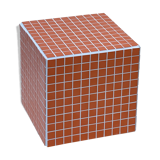Cube end of sofa