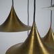 Fog & Morup, Midcentury Brass Pendant with Five Pendant Drops. Danmark 1960