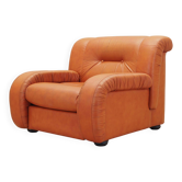 Fauteuil rouge, design danois, années 1970, production : Danemark