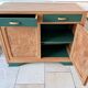 Buffet in elm burl, restyled in green and wood