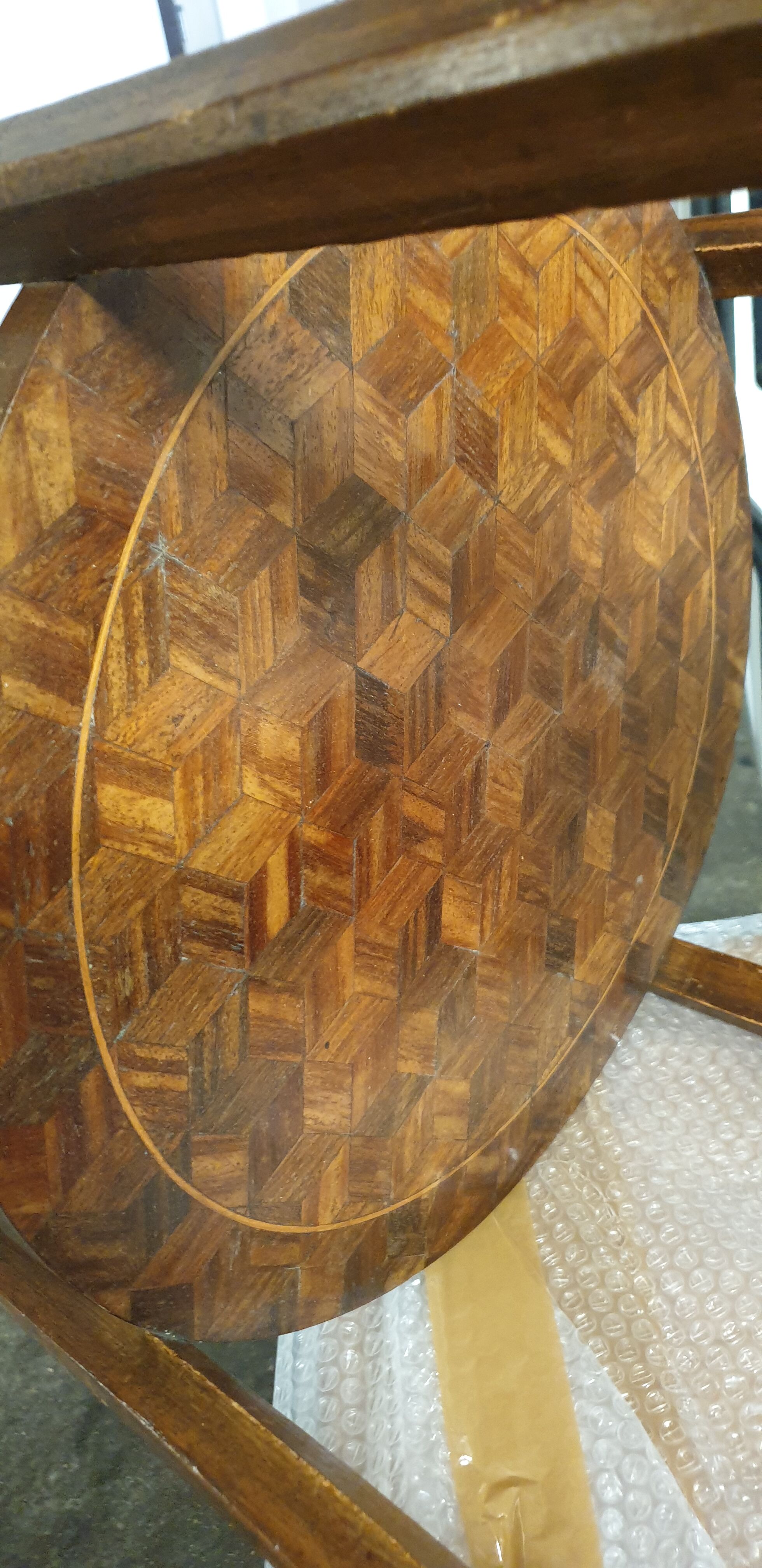 Side table louis xv in marquetry