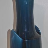 Blue ceramic vase flamed vintage 50's