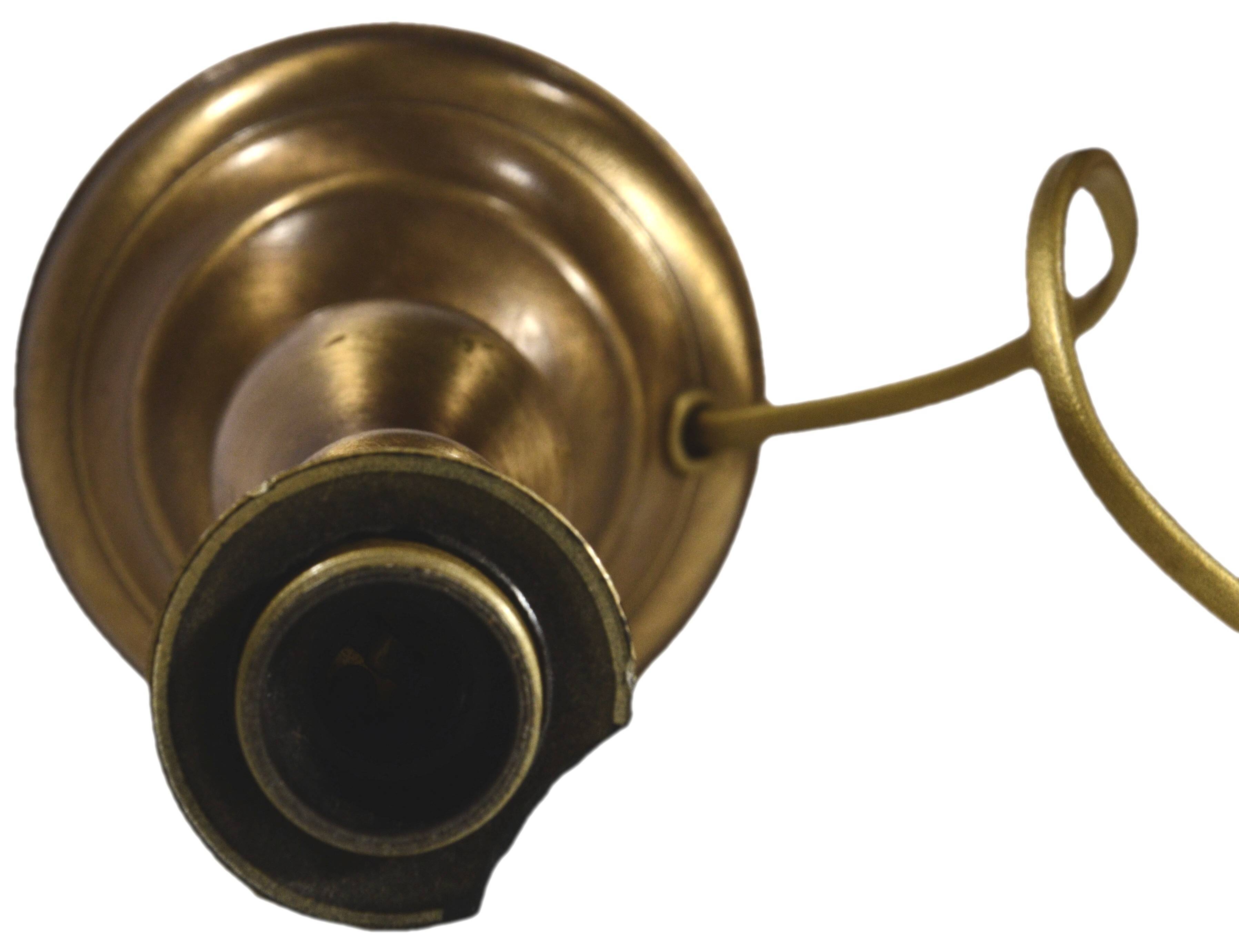 Brass baluster lamp base, 10x21cm, vintage