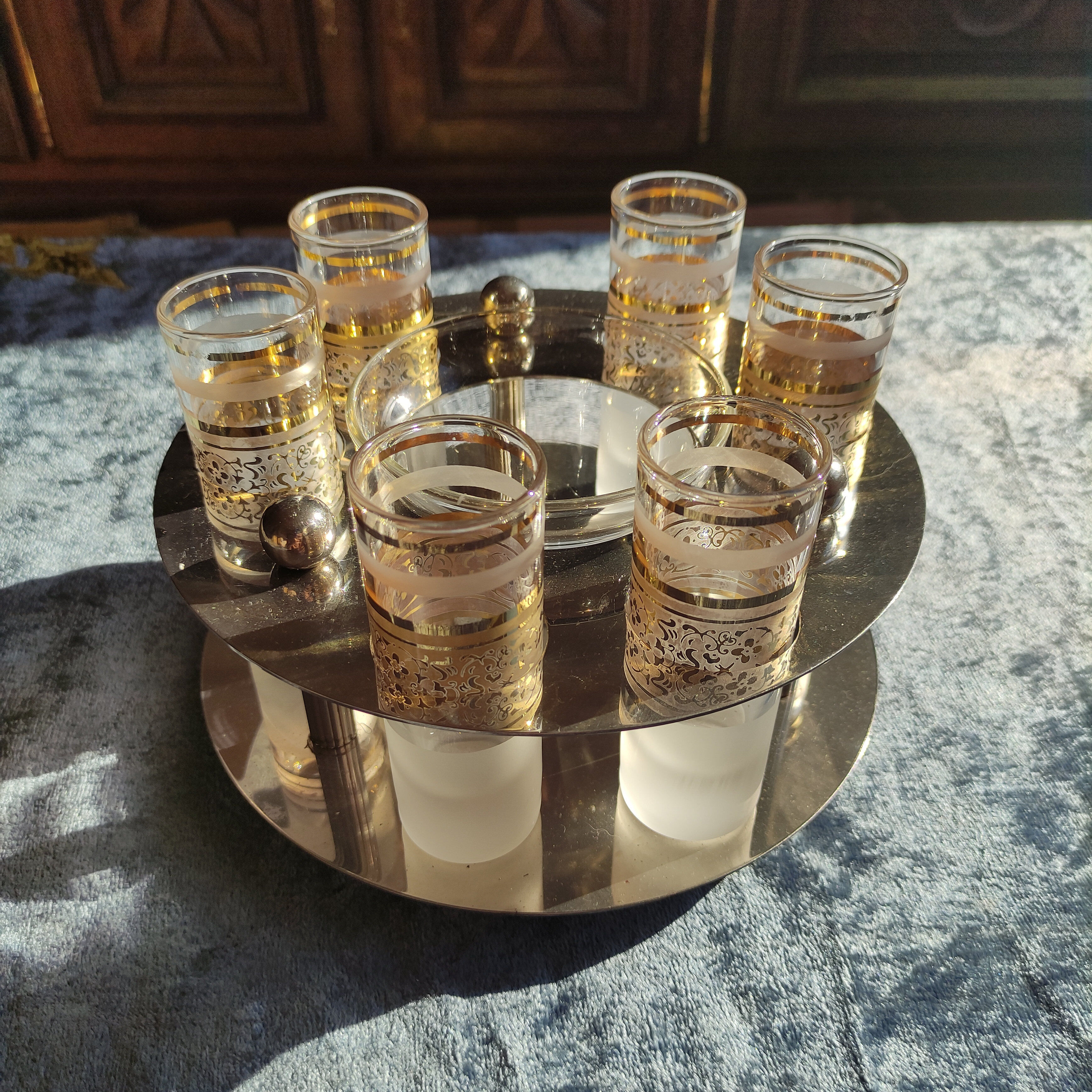 Service à vodka et caviar des années 50