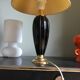 Vintage gold and black ceramic lamp