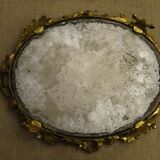 Gold bronze center tray 19th mirror mercury